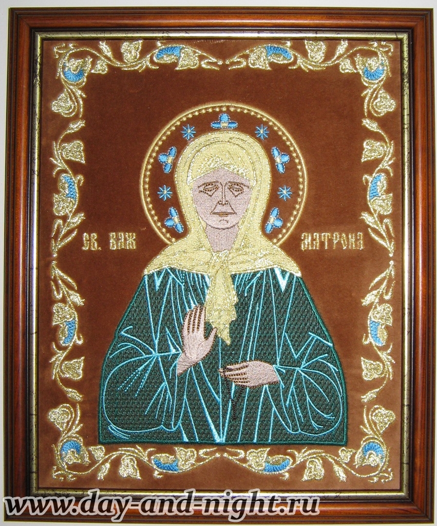 Вышитая икона "св. Матрона Московская"