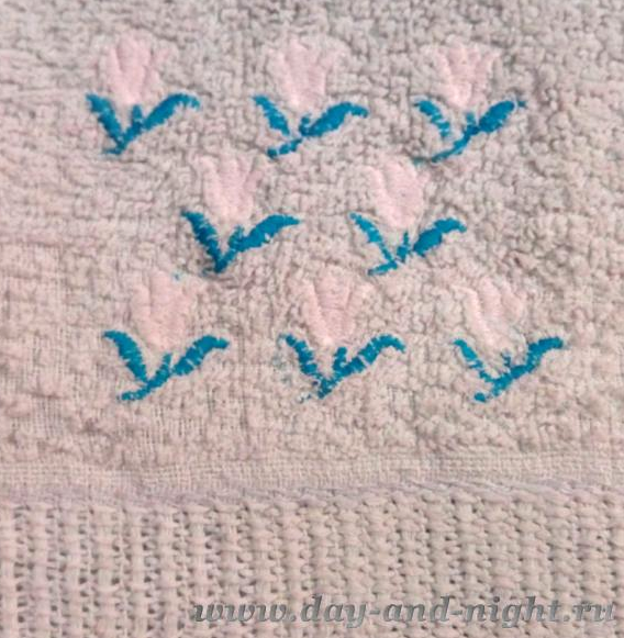 Вышивка на махровых полотенцах
